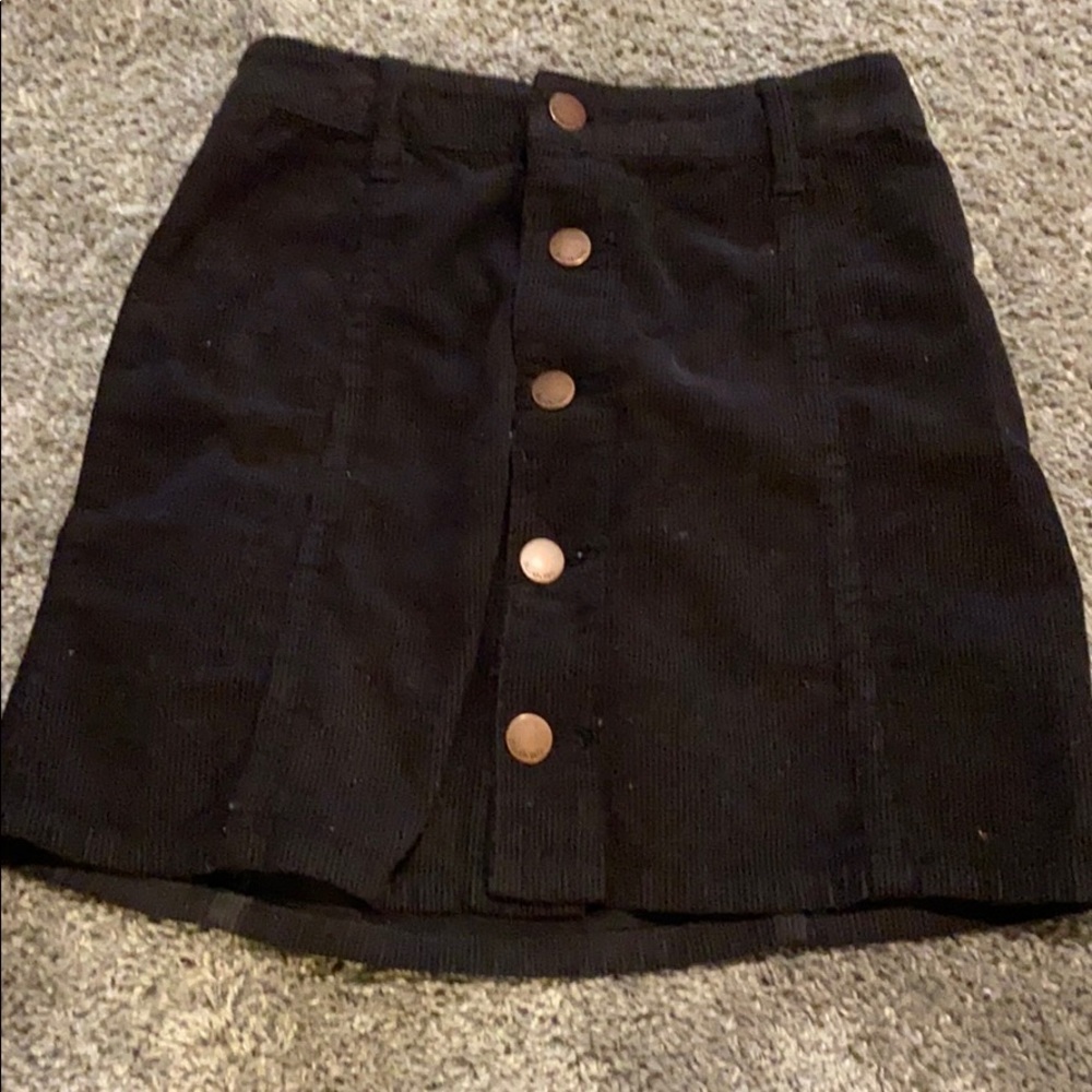 billabong black jean skirt